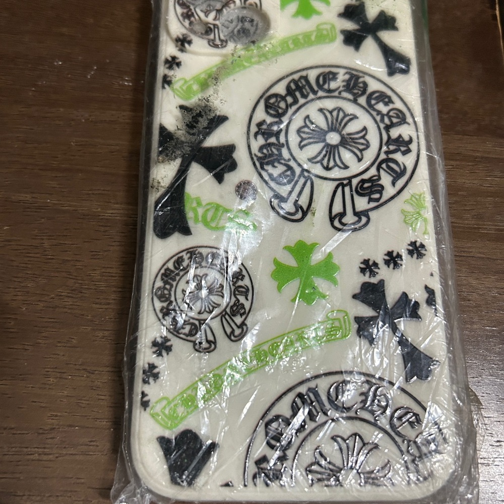 Chrome Hearts Black, White, and Green Phone Case iPhone 14plus